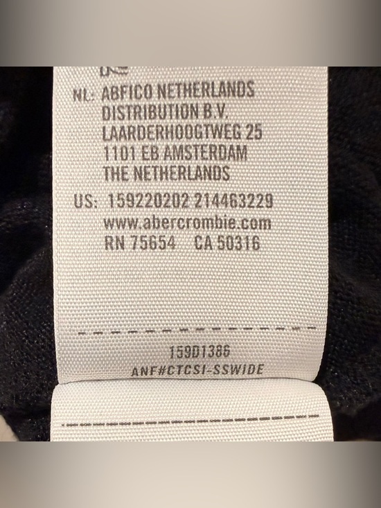 Abercrombie & Fitch Mock Neck Swing Sweater Dress Minimalist Knit Black Size M - Picture 8 of 8